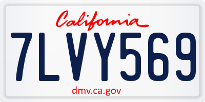CA license plate 7LVY569