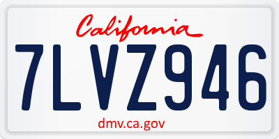 CA license plate 7LVZ946