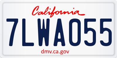 CA license plate 7LWA055