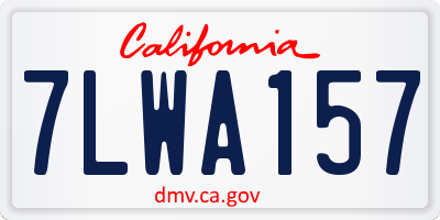 CA license plate 7LWA157