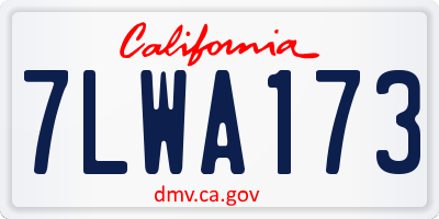 CA license plate 7LWA173