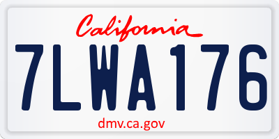 CA license plate 7LWA176