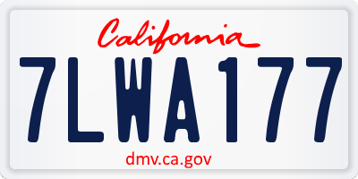 CA license plate 7LWA177