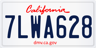 CA license plate 7LWA628