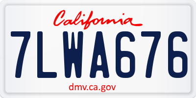 CA license plate 7LWA676