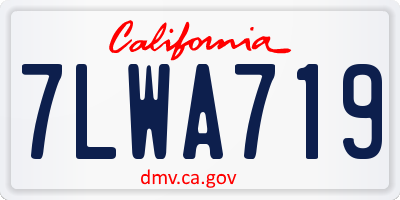 CA license plate 7LWA719