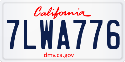 CA license plate 7LWA776