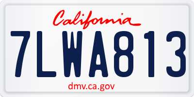 CA license plate 7LWA813