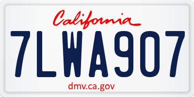 CA license plate 7LWA907