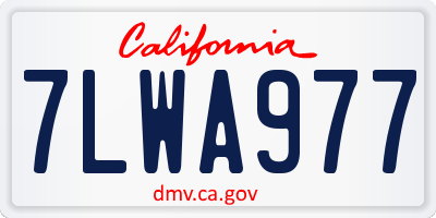 CA license plate 7LWA977