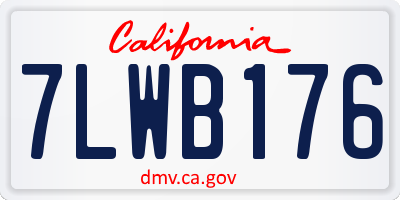 CA license plate 7LWB176