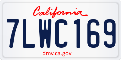 CA license plate 7LWC169