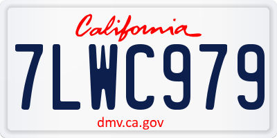 CA license plate 7LWC979