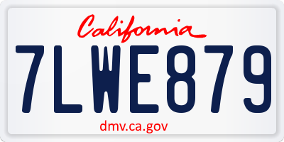 CA license plate 7LWE879