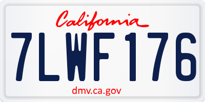CA license plate 7LWF176