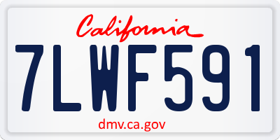CA license plate 7LWF591