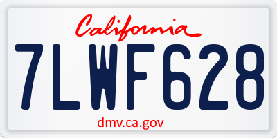 CA license plate 7LWF628