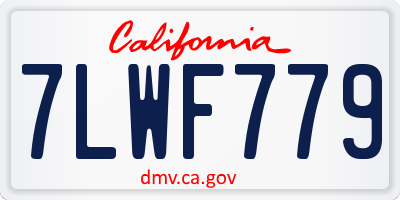 CA license plate 7LWF779