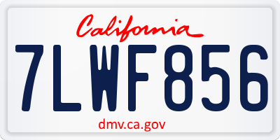 CA license plate 7LWF856