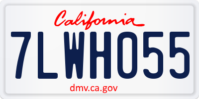 CA license plate 7LWH055