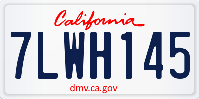 CA license plate 7LWH145