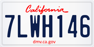 CA license plate 7LWH146