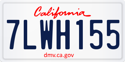 CA license plate 7LWH155