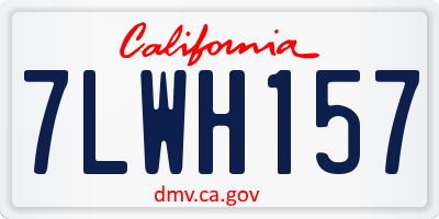CA license plate 7LWH157