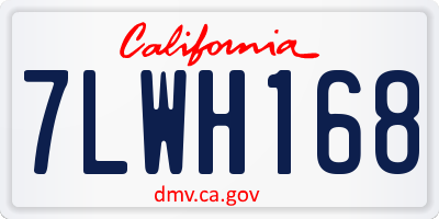 CA license plate 7LWH168
