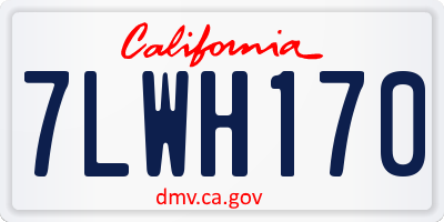 CA license plate 7LWH170