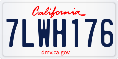 CA license plate 7LWH176