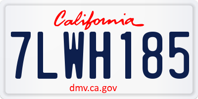 CA license plate 7LWH185