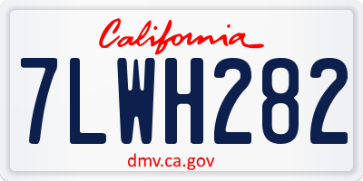 CA license plate 7LWH282