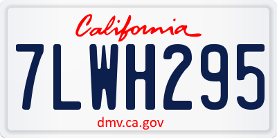 CA license plate 7LWH295