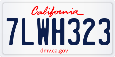 CA license plate 7LWH323