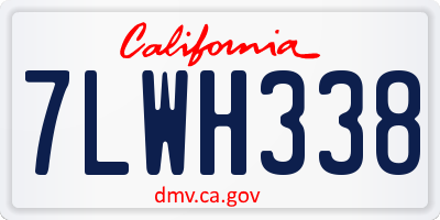 CA license plate 7LWH338