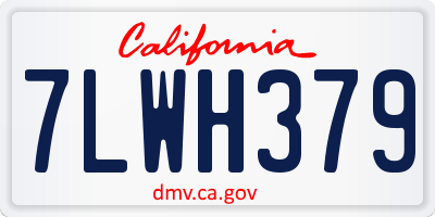 CA license plate 7LWH379