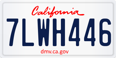 CA license plate 7LWH446