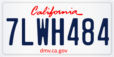 CA license plate 7LWH484