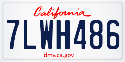 CA license plate 7LWH486