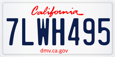CA license plate 7LWH495