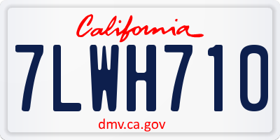 CA license plate 7LWH710