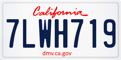 CA license plate 7LWH719