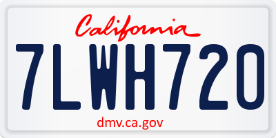 CA license plate 7LWH720