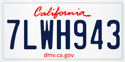 CA license plate 7LWH943