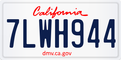 CA license plate 7LWH944