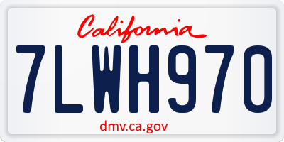 CA license plate 7LWH970