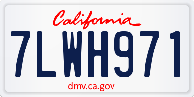 CA license plate 7LWH971