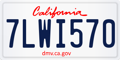 CA license plate 7LWI570