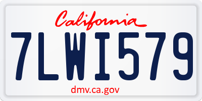 CA license plate 7LWI579